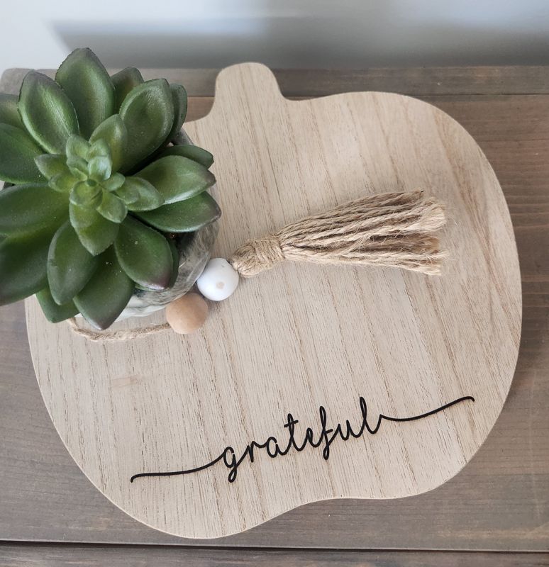 Grateful Lazy Susan Pumpkin
