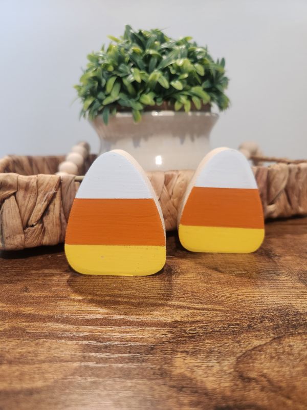Pair of Mini Wood Candy Corn
