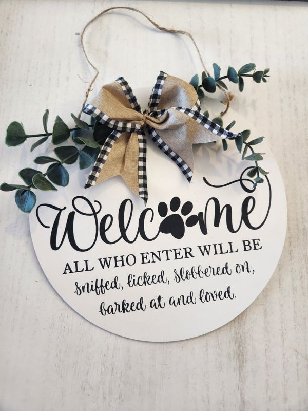 Dog Lovers Welcome Door Hanger