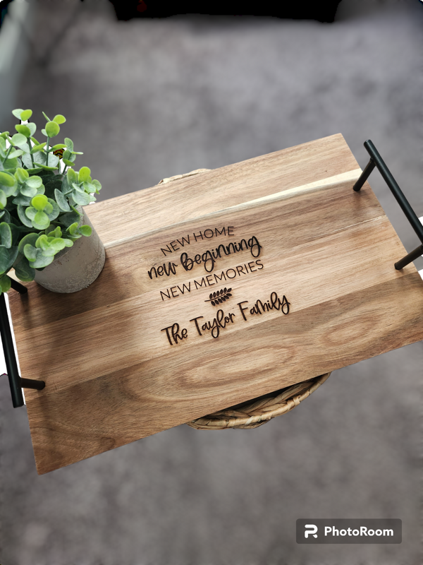 Wood Tray with Handle