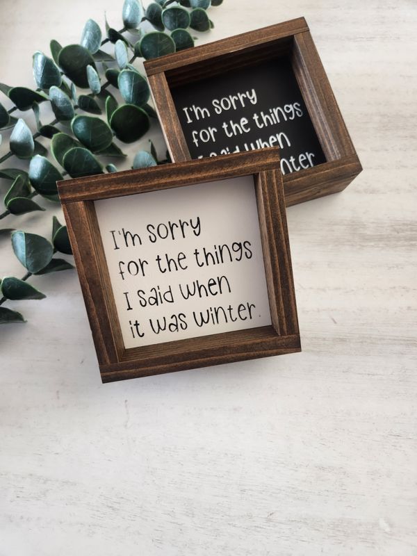 I'M SORRY FOR THE THINGS I SAID WHEN IT WAS WINTER