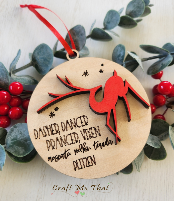 Dasher, Dancer, Prancer Ornament