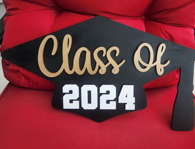 Class of 2024 Sign/Photo Prop/Graduation Cap