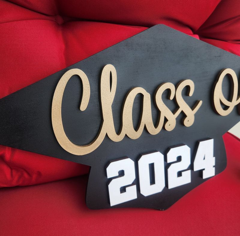 Class of 2024 Sign/Photo Prop/Graduation Cap