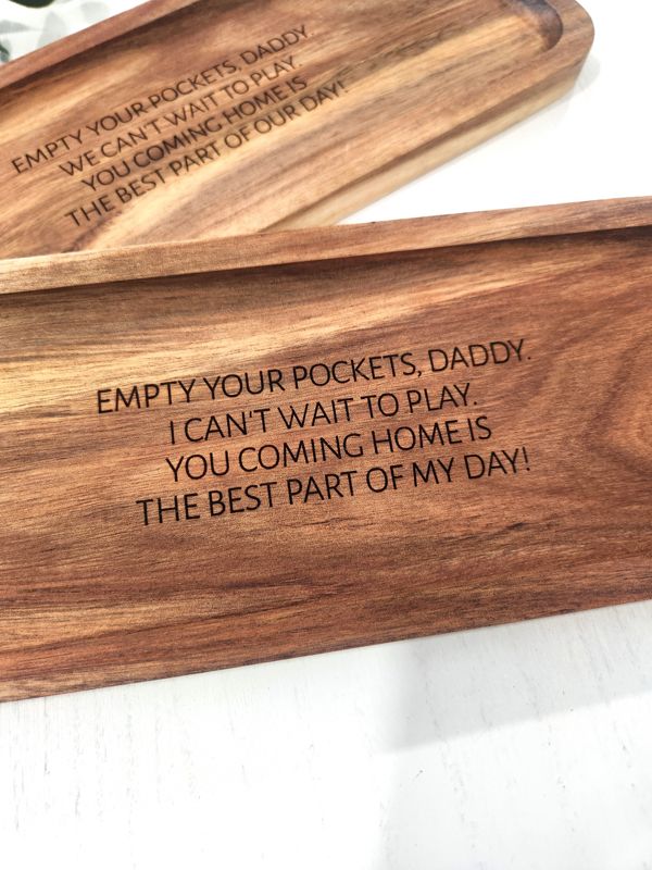 Empty Your Pockets Engraved Tray