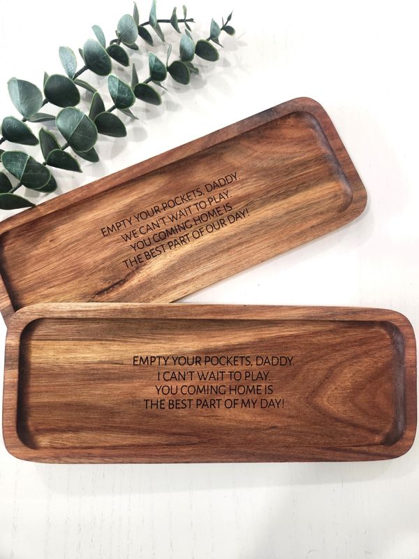 Empty Your Pockets Engraved Tray