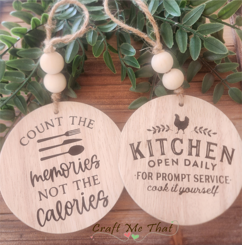 Kitchen - Round Wooden Wall Art Sign