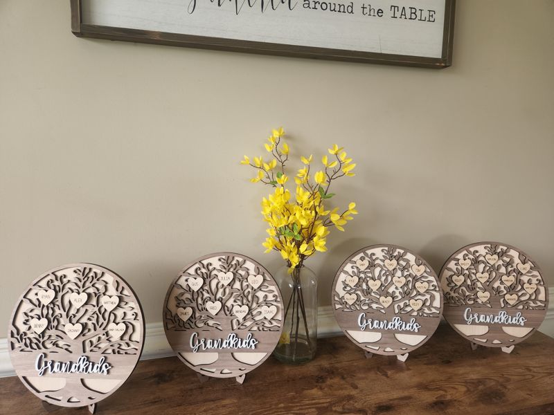 Grandparents Family Tree Sign