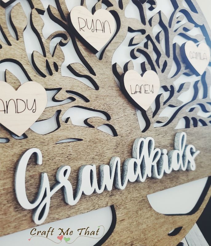 Grandparents Family Tree Sign