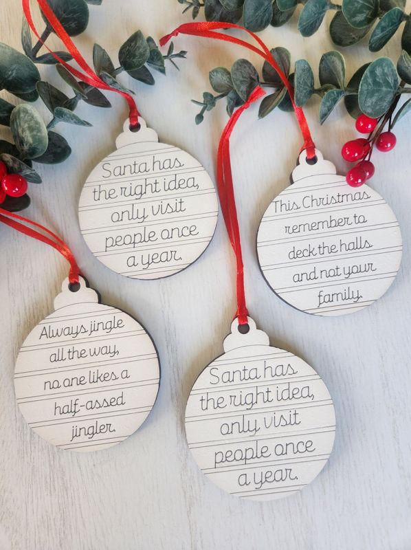 Snarky  Christmas Ornaments