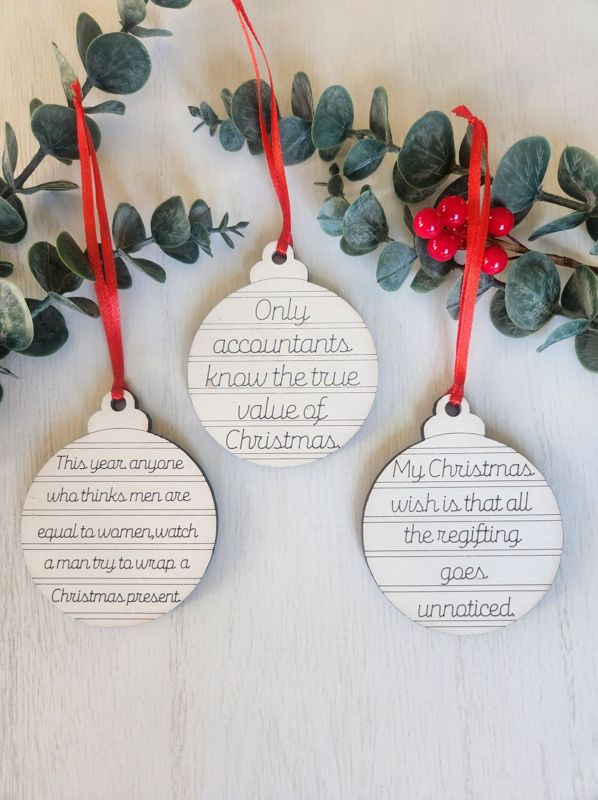 Snarky  Christmas Ornaments