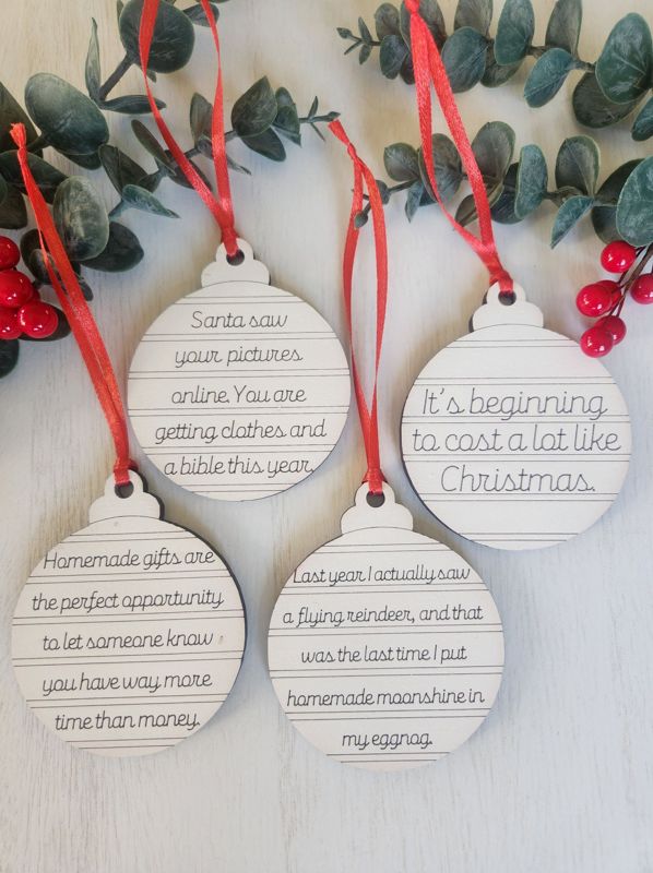 Snarky  Christmas Ornaments