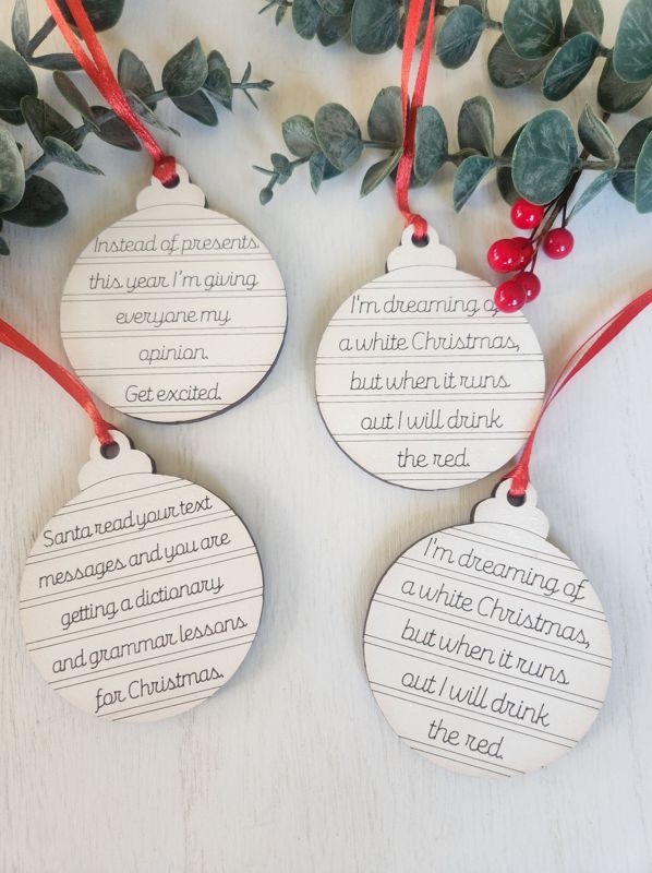 Snarky  Christmas Ornaments
