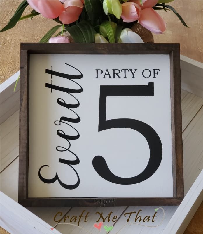 Family Name & Number Sign