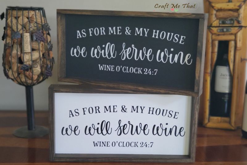 As for me & my house, we will serve wine