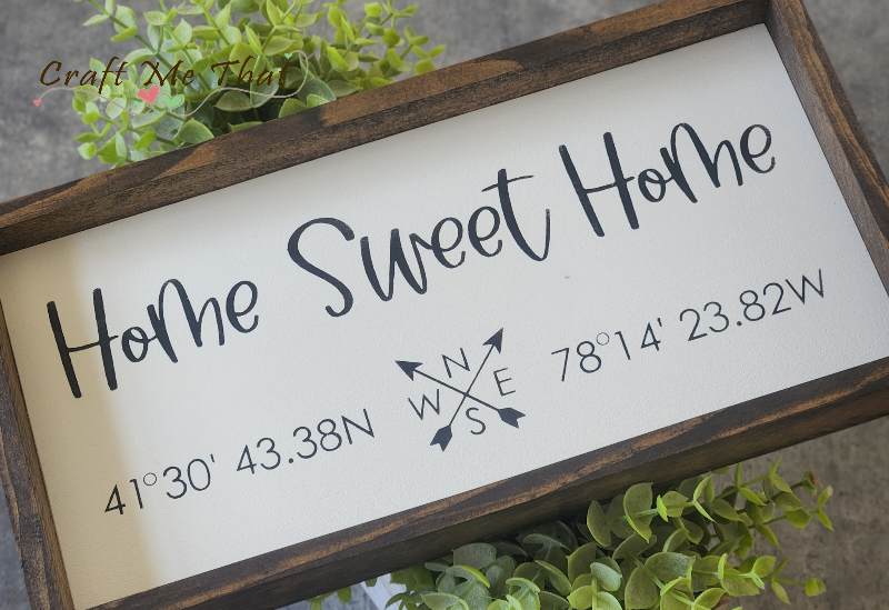 Home Sweet Home Coordinates Sign