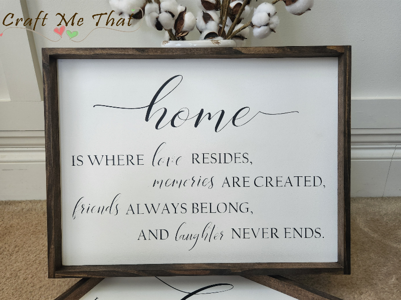 Home is where love resides sign