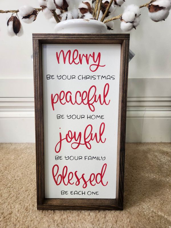 Merry, Peaceful, Joyful, Blessed Sign