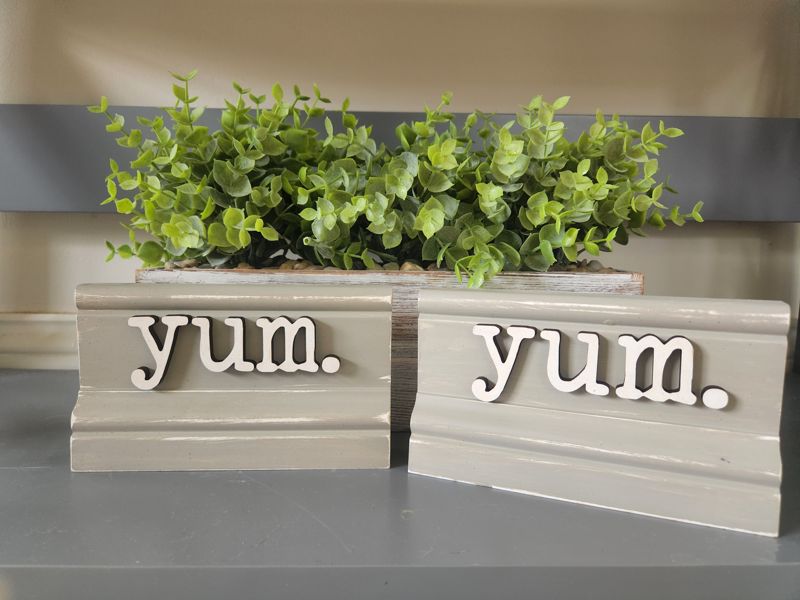 Yum. Freestanding 3D Sign