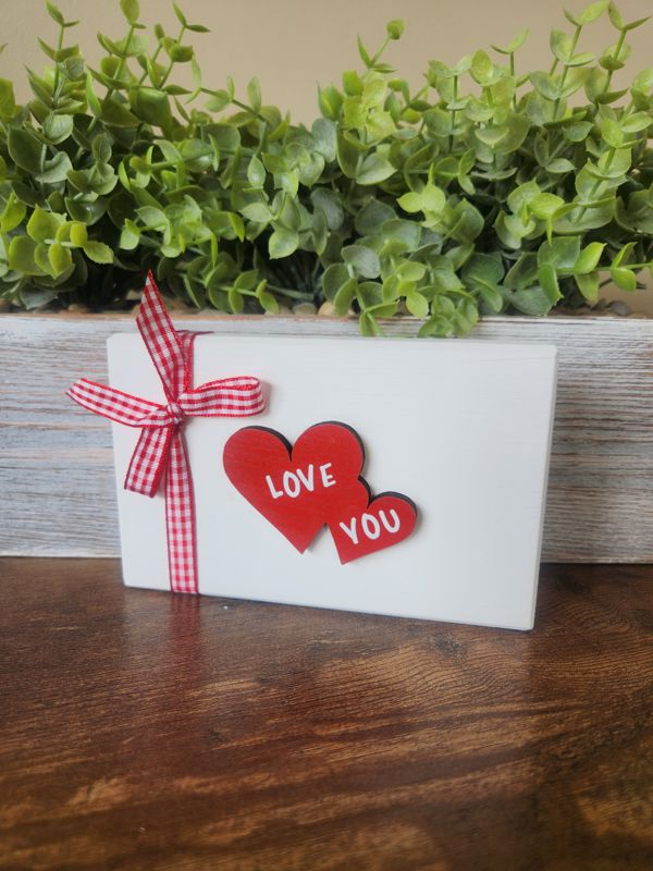 Free Standing Envelope Love You - RED