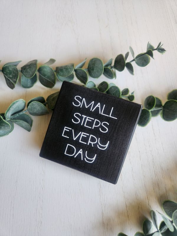 Small Steps Every Day - Black