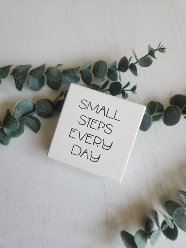 Small Steps Every Day - WHITE