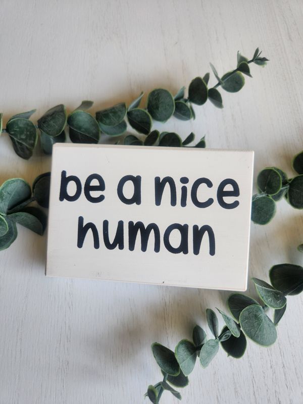 Be A Nice Human - WHITE