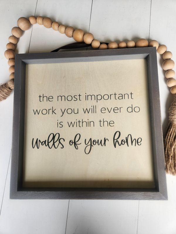 The Most Important Work