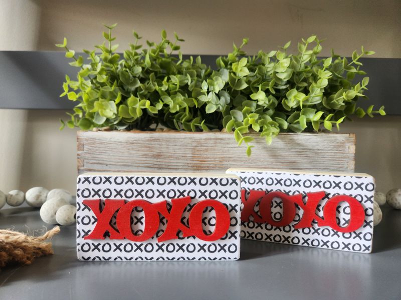 XOXO with Black and White Pattern