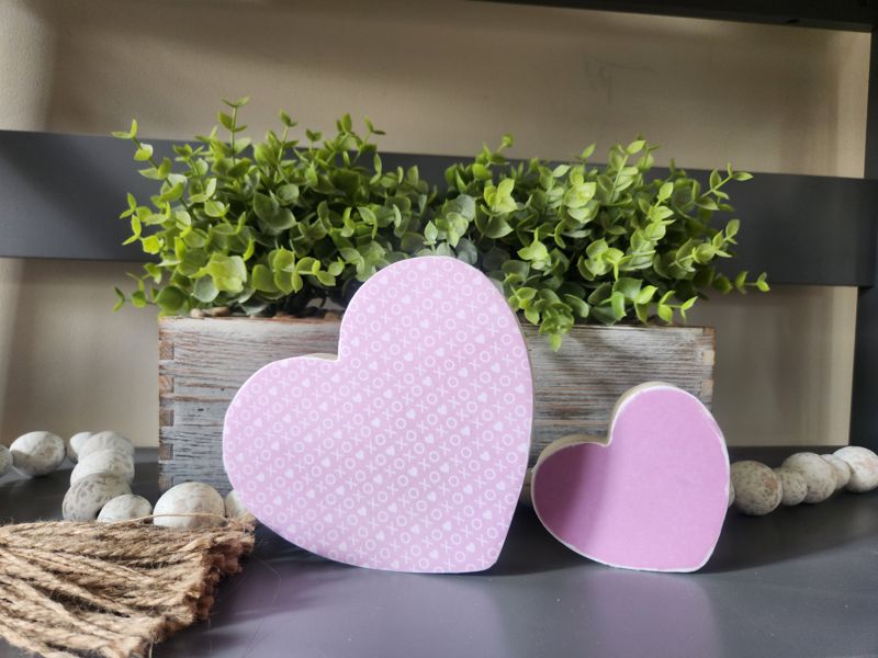 Double Heart Set - Purple Pattern