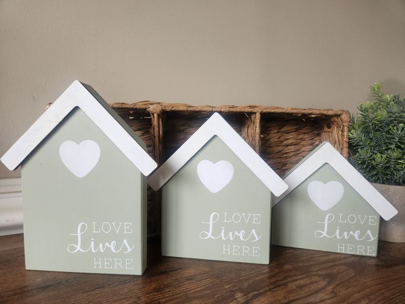 Love Lives Here House - Green Color