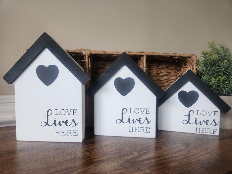 Love Lives Here House - White Color
