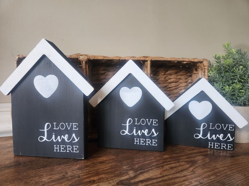 Love Lives Here House - Black