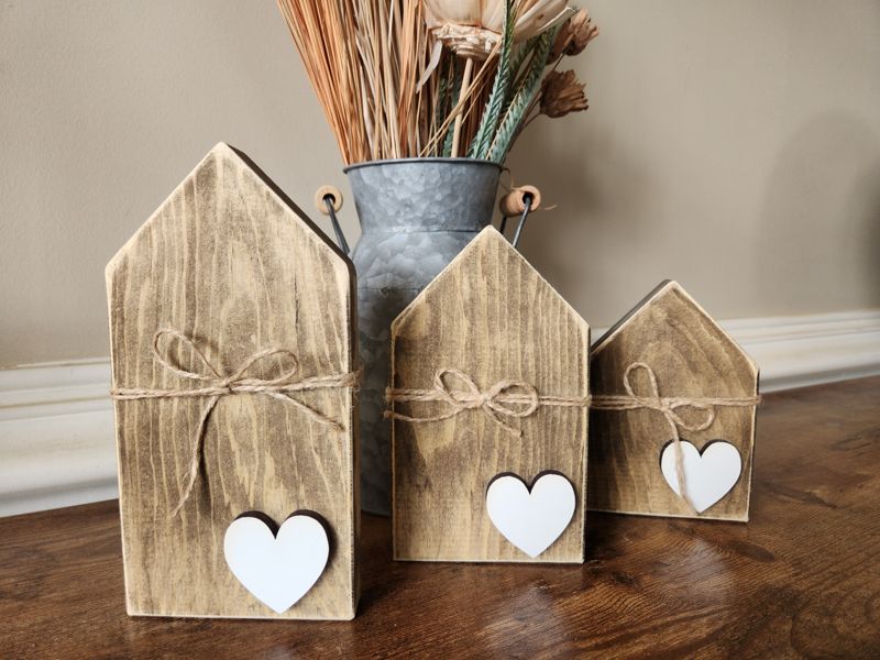 Free Standing Heart Houses - STAINED