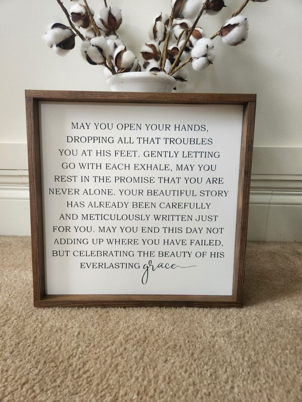 Drop Your Troubles at His Feet, Inspirational Sign