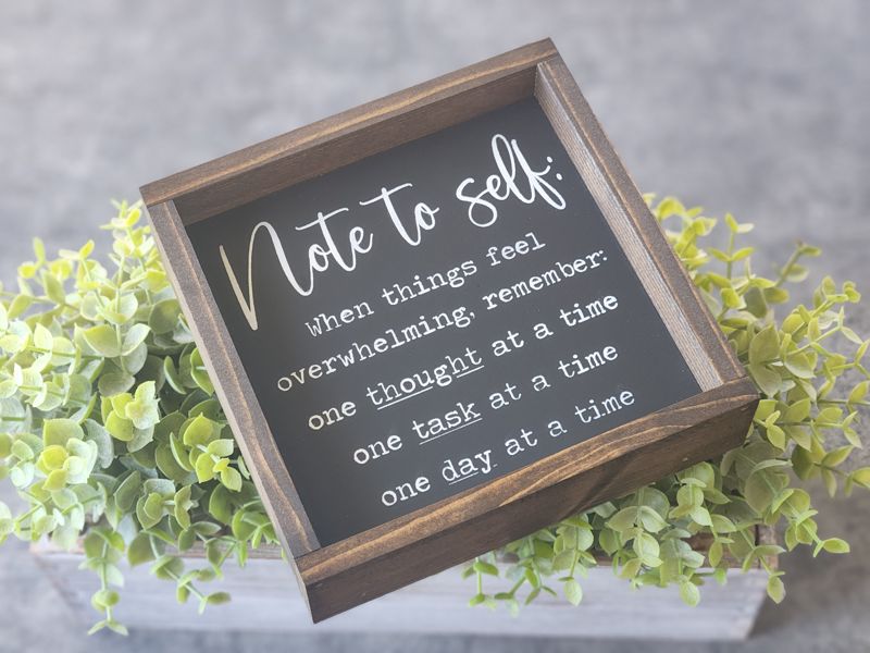 Note To Self, Inspirational Framed Sign