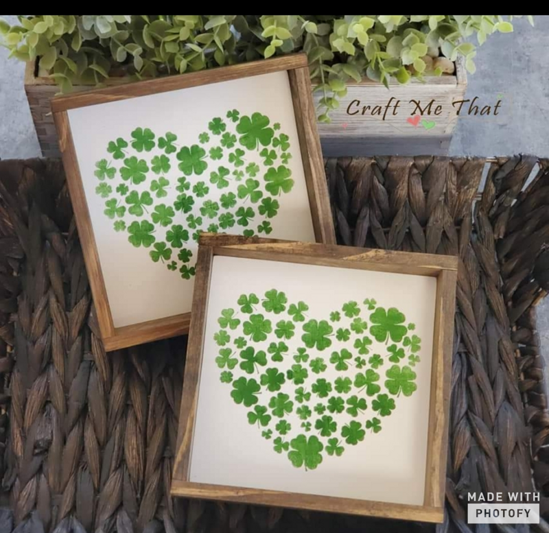 Single Color Shamrock Heart