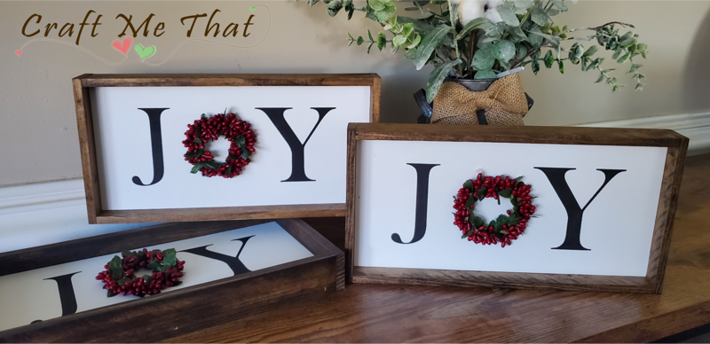 JOY Framed Holiday Sign