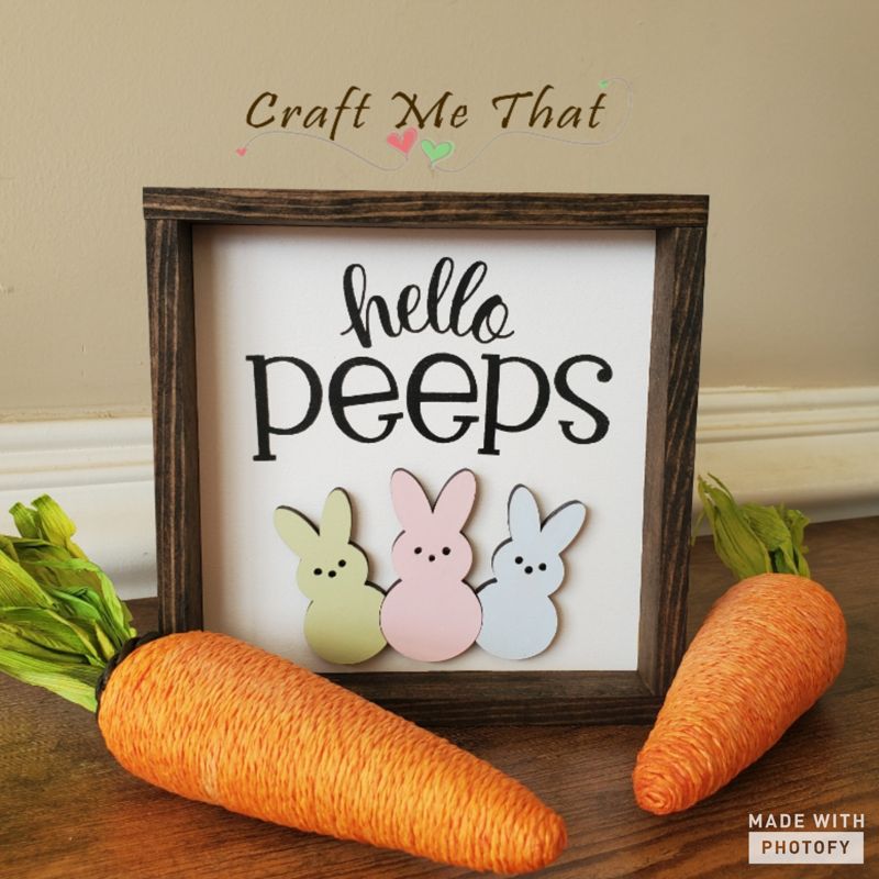 Hello Peeps 3D Sign