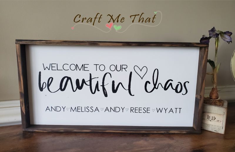 Welcome To Our Beautiful Chaos - Family Sign