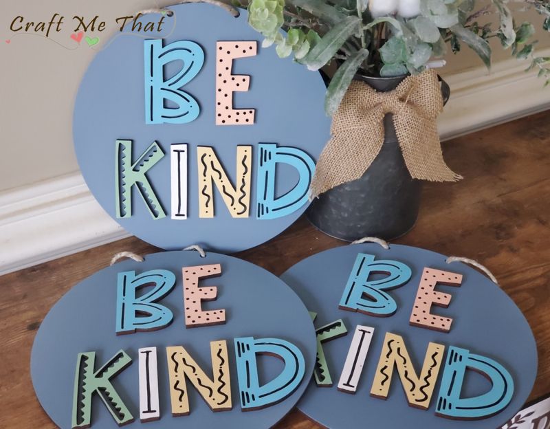 Be Kind 3D Door Hanger