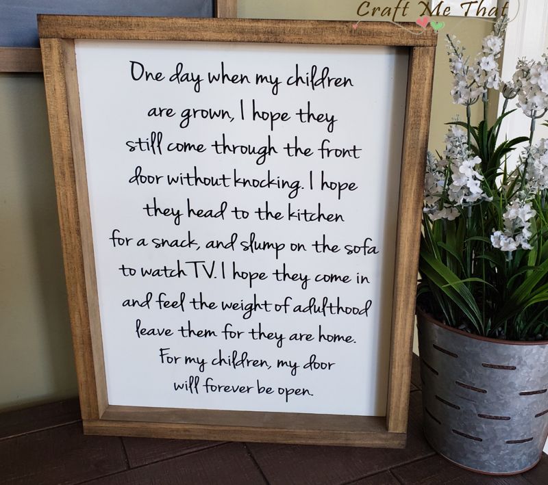 One Day When My Children/Grandchildren Are Grown