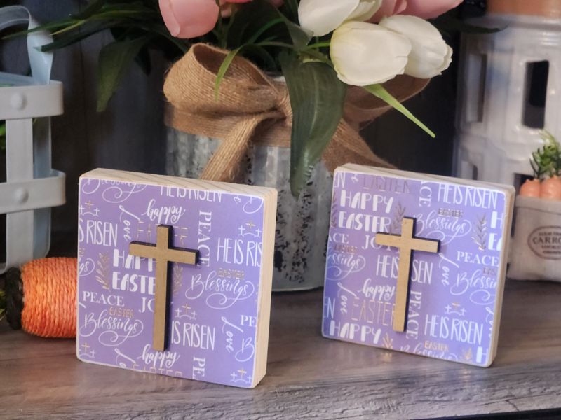 He Is Risen Patterned Sign