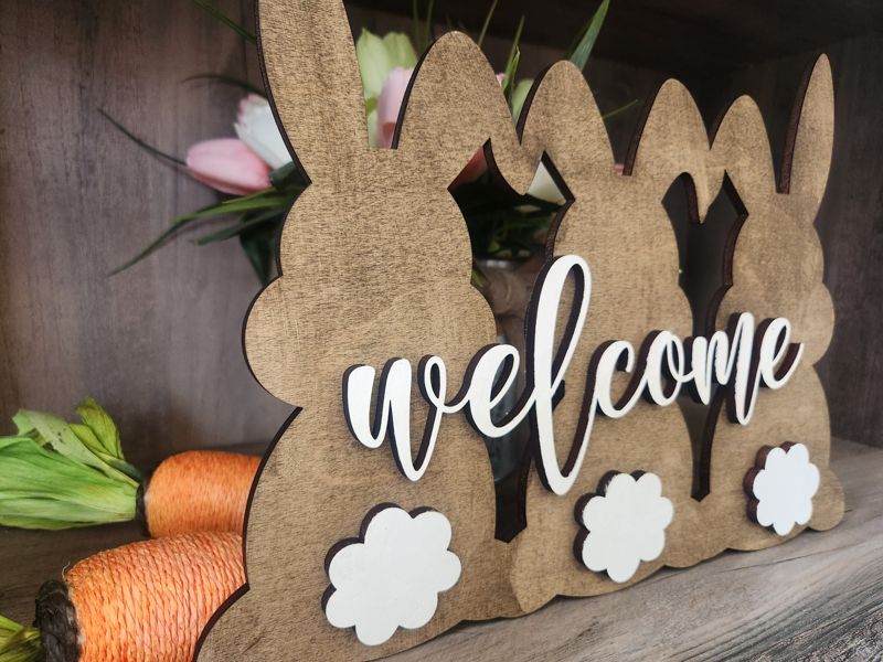 Welcome Bunny Sign