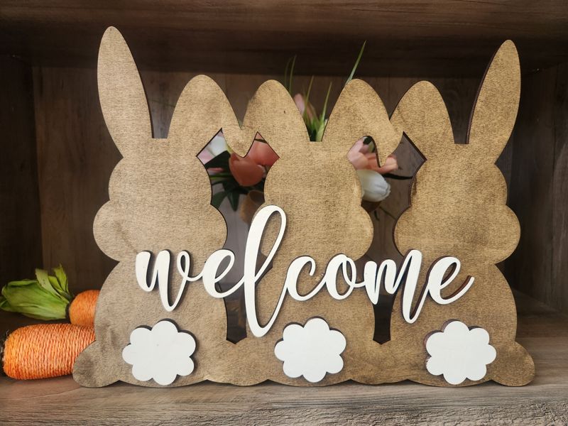 Welcome Bunny Sign