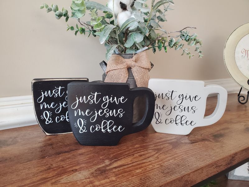 Free Standing Jesus & Coffee Sign