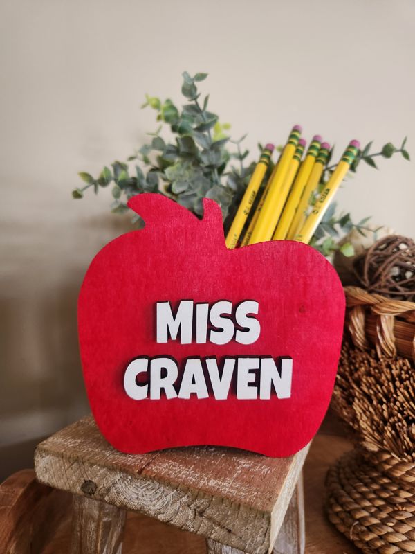 Custom Teacher Pencil Holder