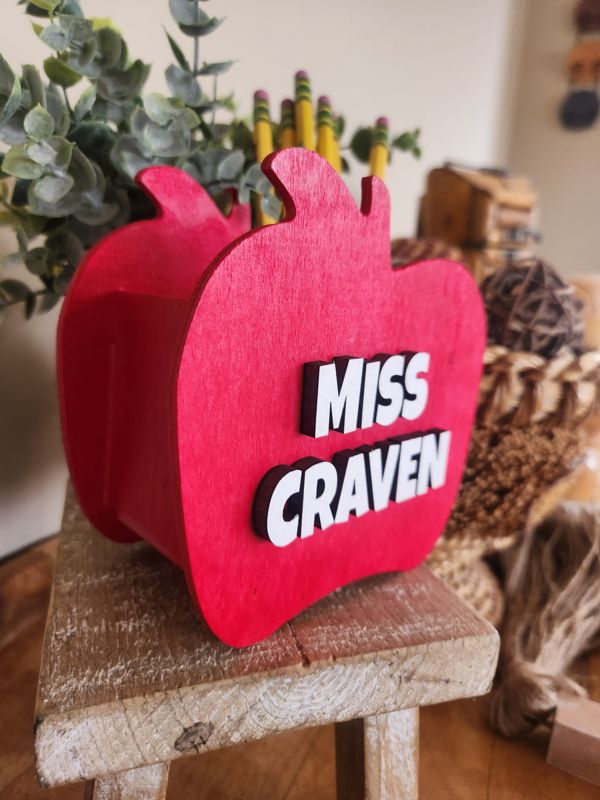 Custom Teacher Pencil Holder