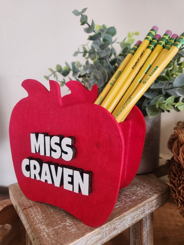 Custom Teacher Pencil Holder