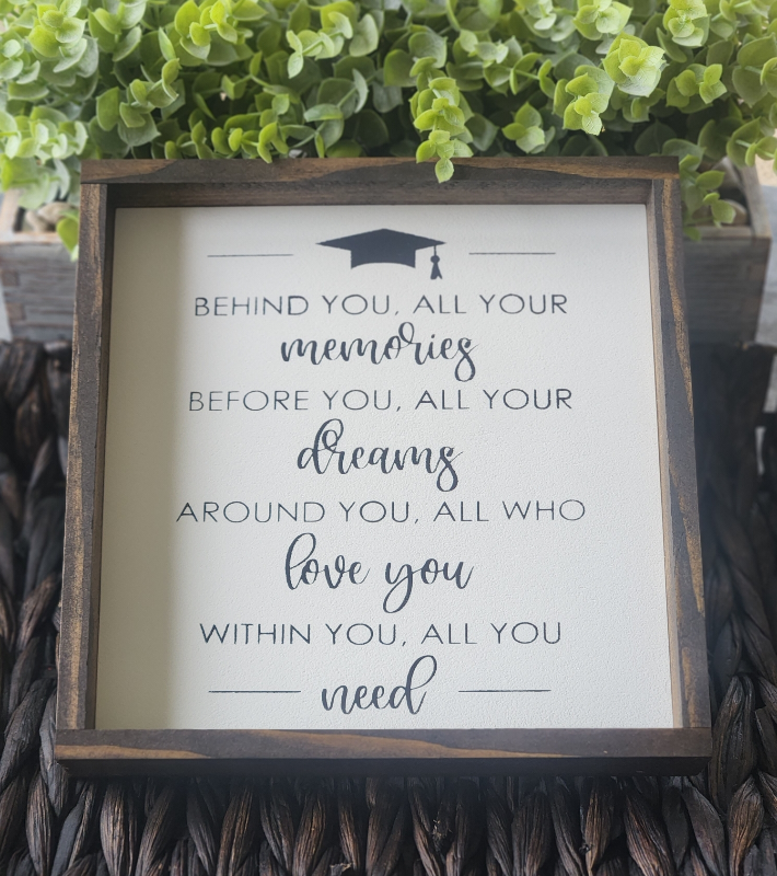 Graduation Sign with Cap